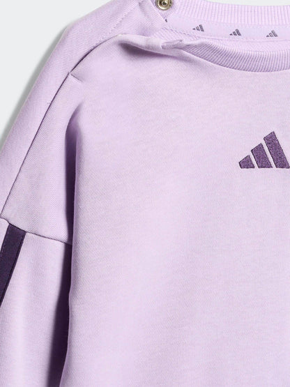adidas Purple Essentials Infant Kids Sweatshirt and Joggers Set image 5