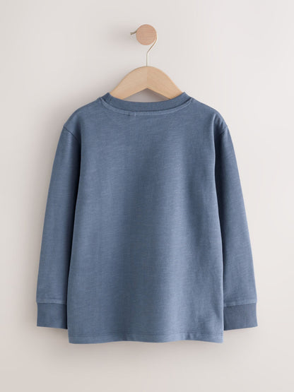 Dsiney Kidz - Mid Blue Regular Fit Long Sleeve Cosy T-Shirt (3-16yrs) image 2