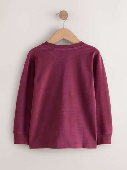 Dsiney Kidz - Berry Red Regular Fit Long Sleeve Cosy T-Shirt (3-16yrs) image 2