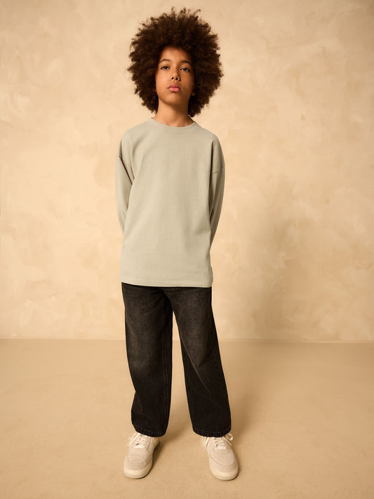 Dsiney Kidz - Stone Relaxed Fit Long Sleeve Cosy T-Shirt (3-16yrs) image 2