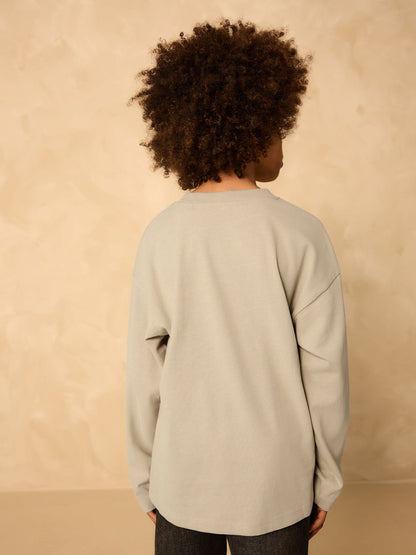 Dsiney Kidz - Stone Relaxed Fit Long Sleeve Cosy T-Shirt (3-16yrs) image 3