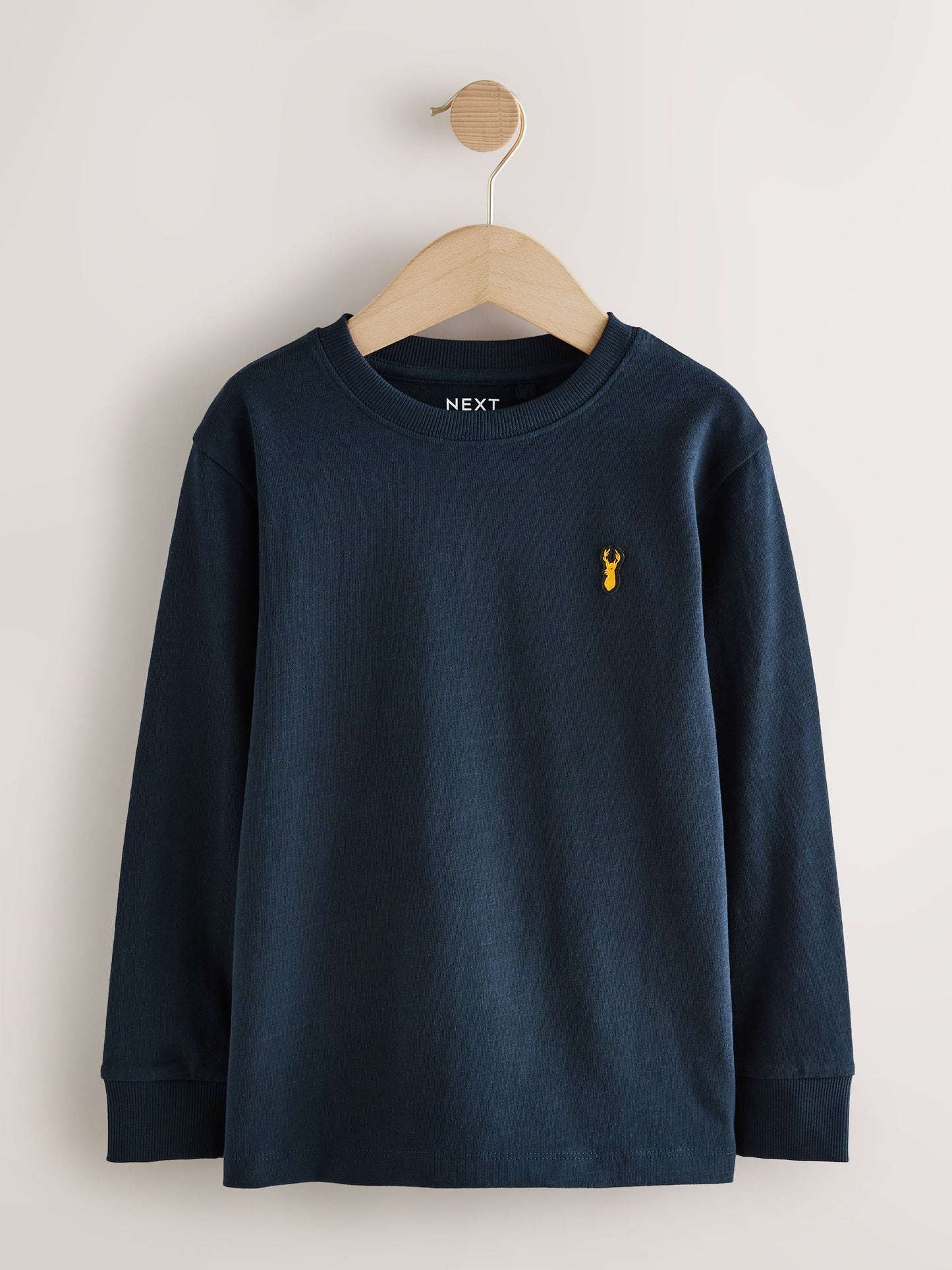 Dsiney Kidz - Blue Navy Stag Logo Long Sleeve Cosy T-Shirt (3-16yrs) image 1