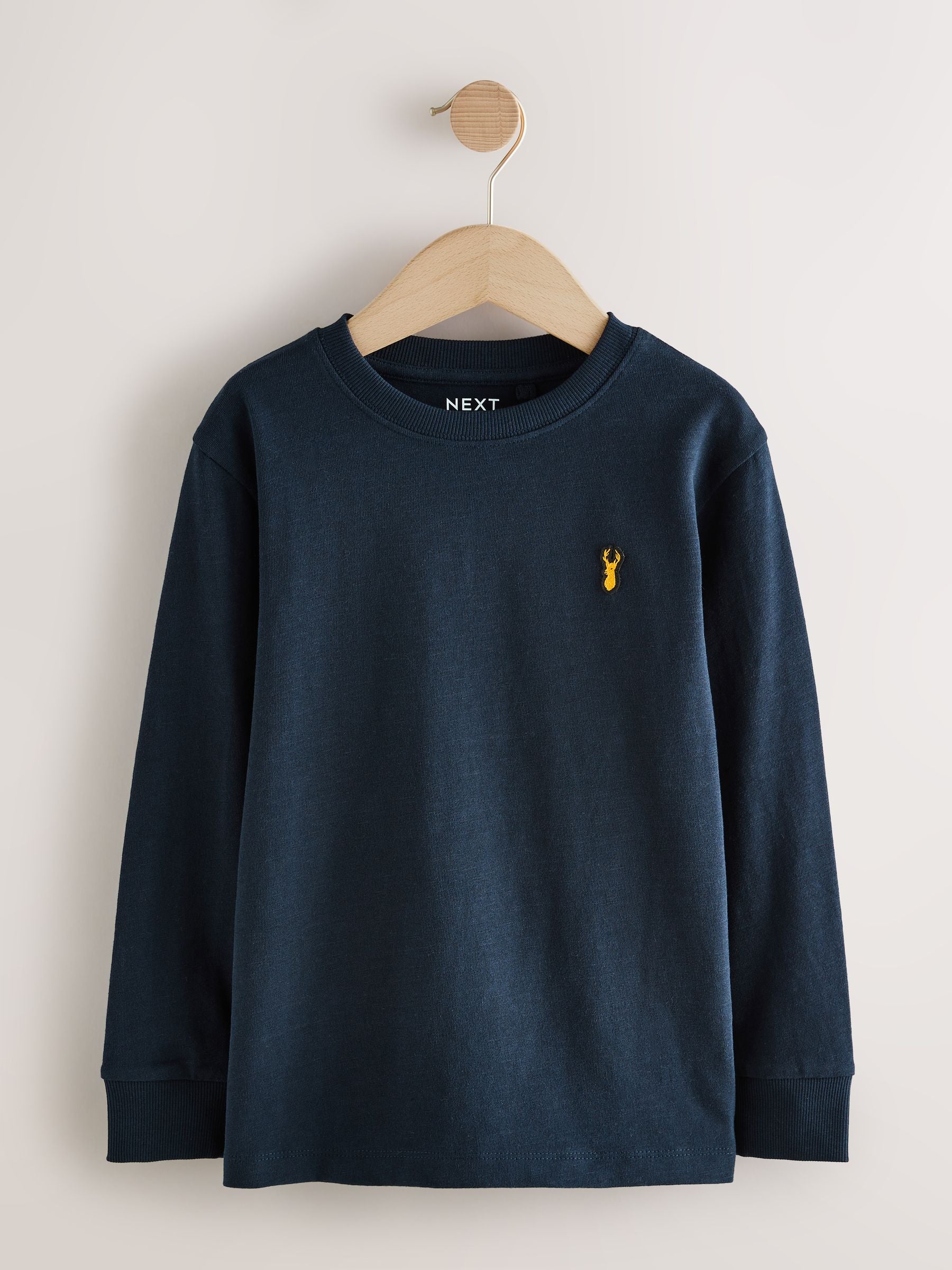 Dsiney Kidz - Blue Navy Stag Logo Long Sleeve Cosy T-Shirt (3-16yrs) image 1