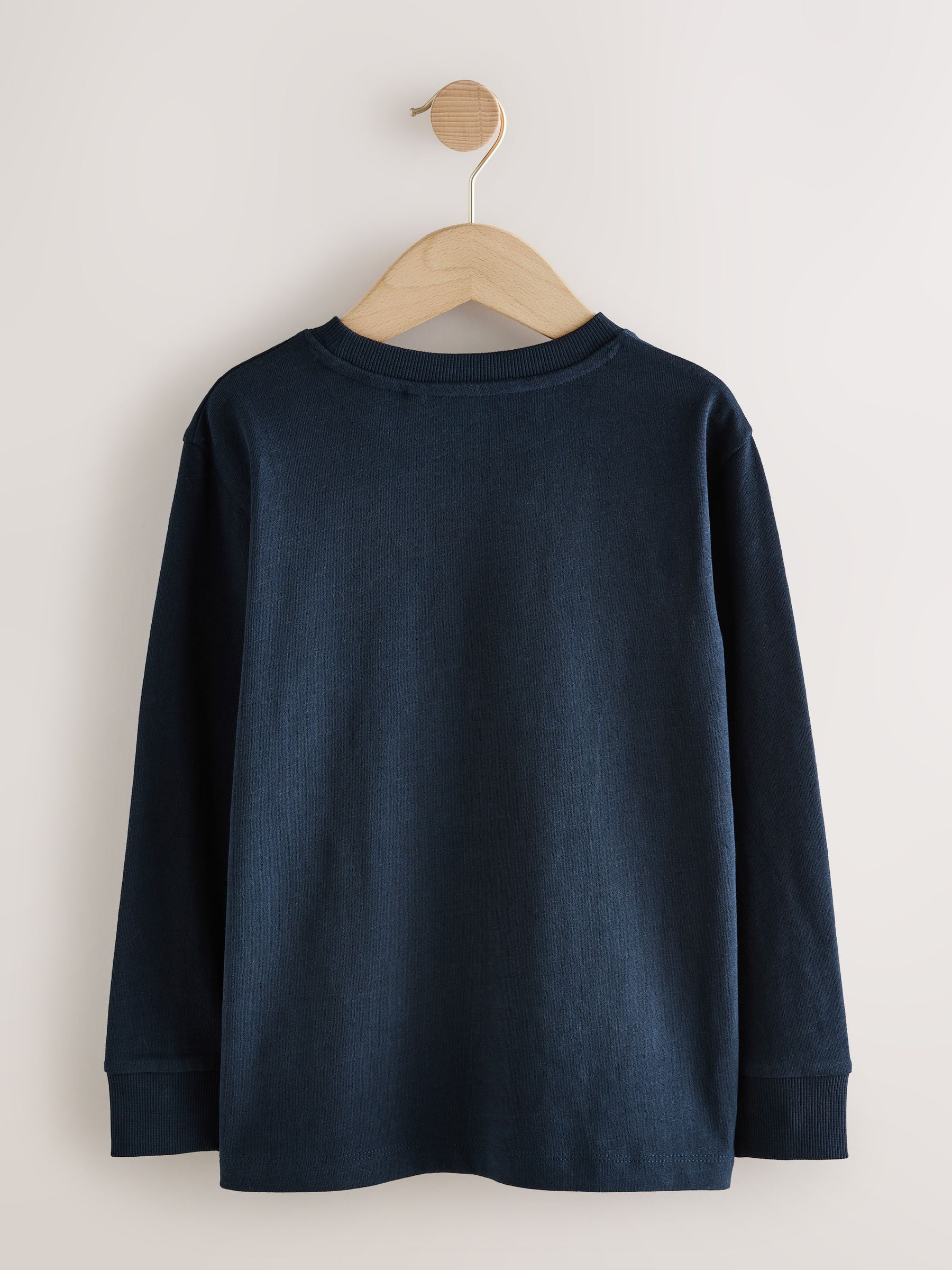Dsiney Kidz - Blue Navy Stag Logo Long Sleeve Cosy T-Shirt (3-16yrs) image 2