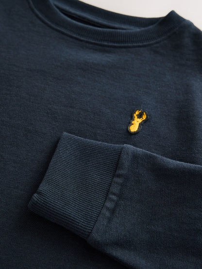 Dsiney Kidz - Blue Navy Stag Logo Long Sleeve Cosy T-Shirt (3-16yrs) image 4