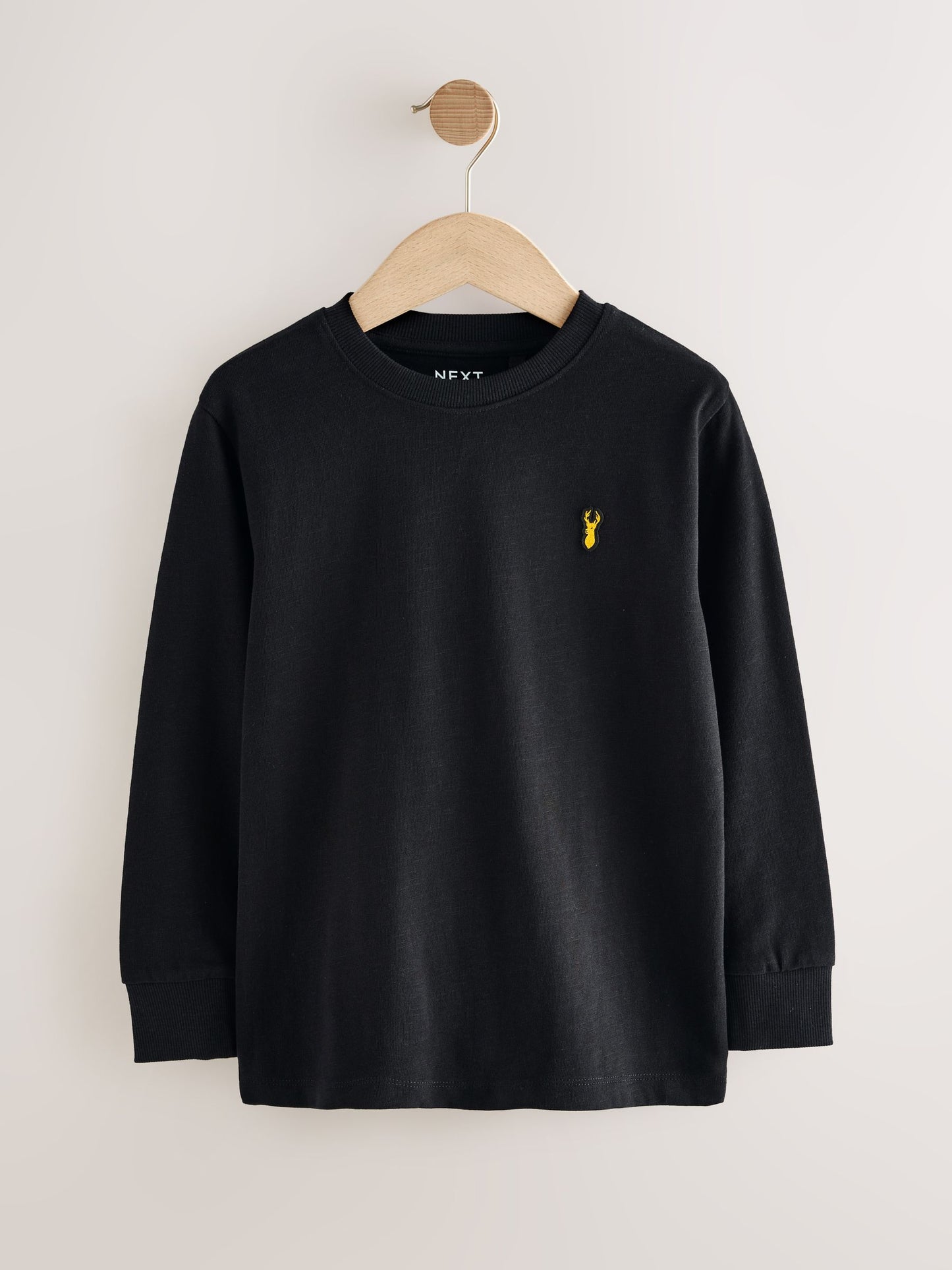 Dsiney Kidz - Black Stag Logo Long Sleeve Cosy T-Shirt (3-16yrs) image 1