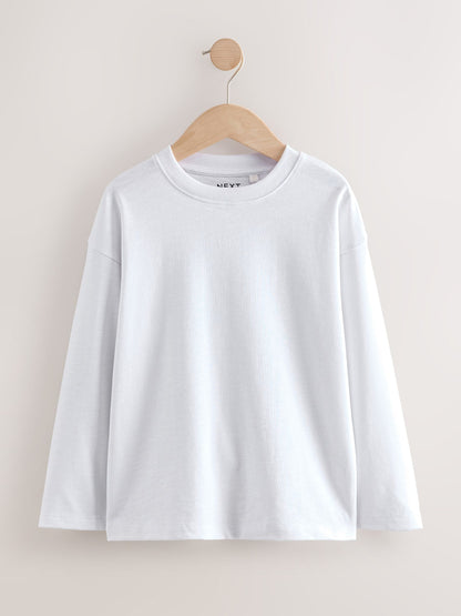 Dsiney Kidz - White Relaxed Fit Long Sleeve Cosy T-Shirt (3-16yrs) image 1