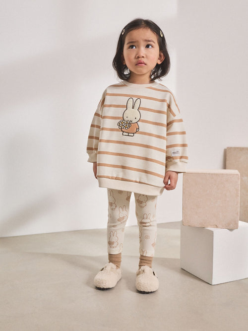 Cream Stripe Miffy Sweatshirt & Leggings Set (3mths-7yrs) image 1