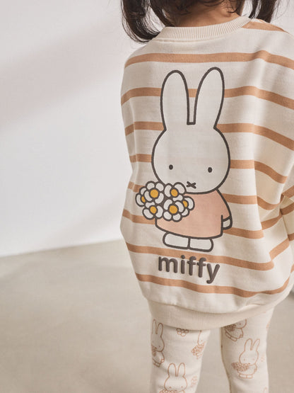 Cream Stripe Miffy Sweatshirt & Leggings Set (3mths-7yrs) image 3