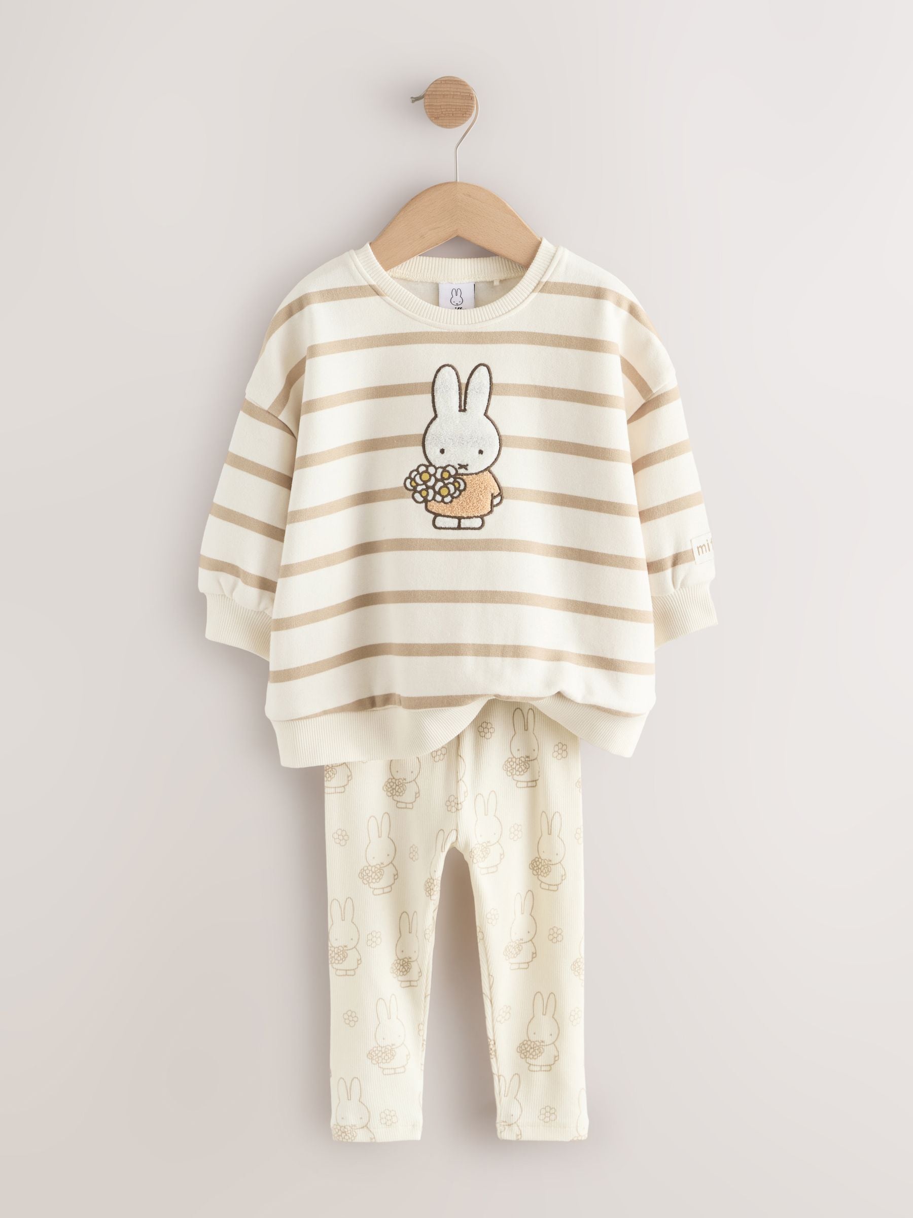 Cream Stripe Miffy Sweatshirt & Leggings Set (3mths-7yrs) image 6