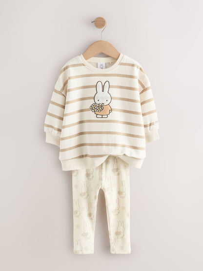 Cream Stripe Miffy Sweatshirt & Leggings Set (3mths-7yrs) image 6