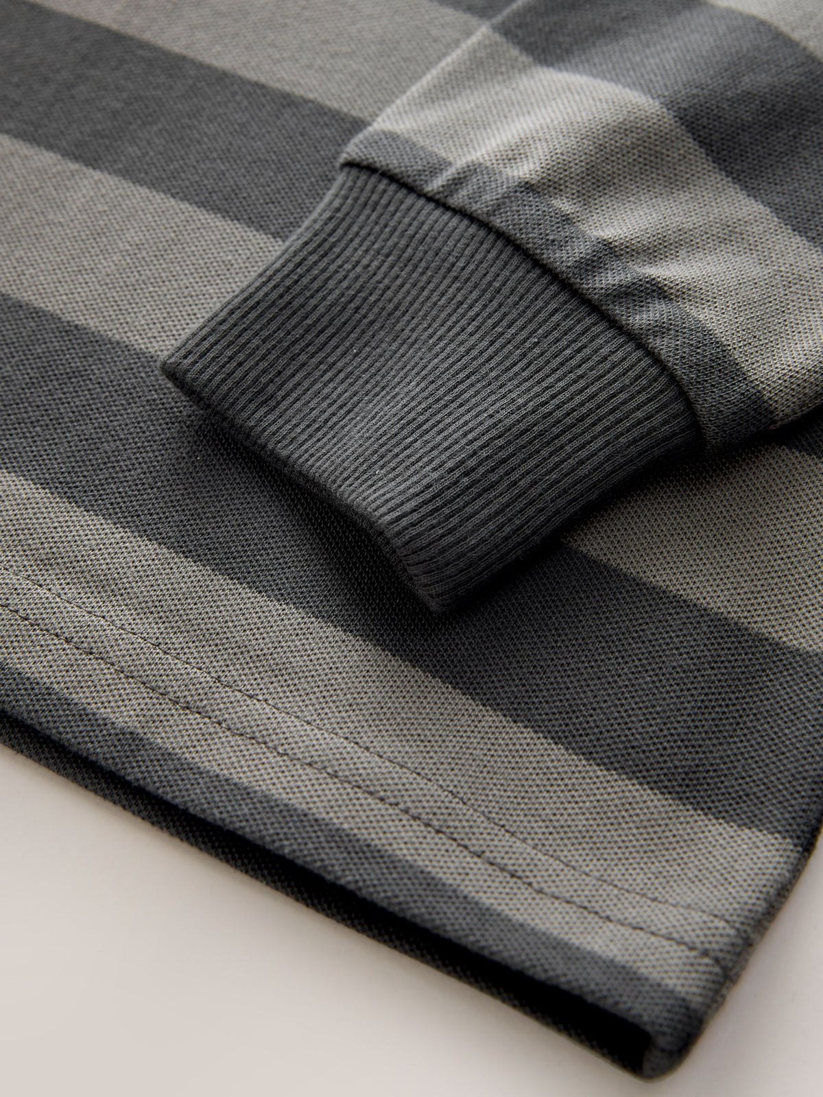 Dsiney Kidz - Charcoal/Grey Stripe Long Sleeve Polo Shirt (3-16yrs) image 6