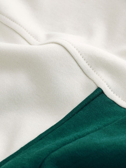 Dsiney Kidz - Ecru/Green Varsity Long Sleeve Cotton T-Shirt (3-16yrs) image 8