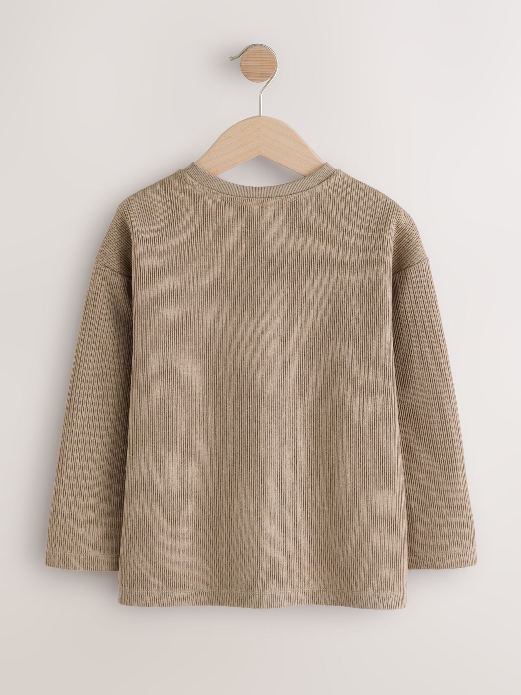 Dsiney Kidz - Stone Textured Long Sleeve Henley Neck T-Shirt (3-16yrs) image 2