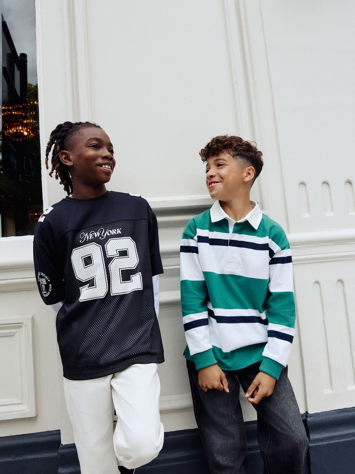 Dsiney Kidz - Black/White Varsity Short and Long Sleeve T-Shirt 2 Piece Set (3-16yrs) image 9
