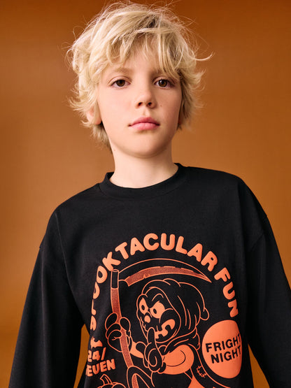 Dsiney Kidz - Black/Orange Spooktacular Halloween 100% Cotton T-Shirt (3-16yrs) image 2