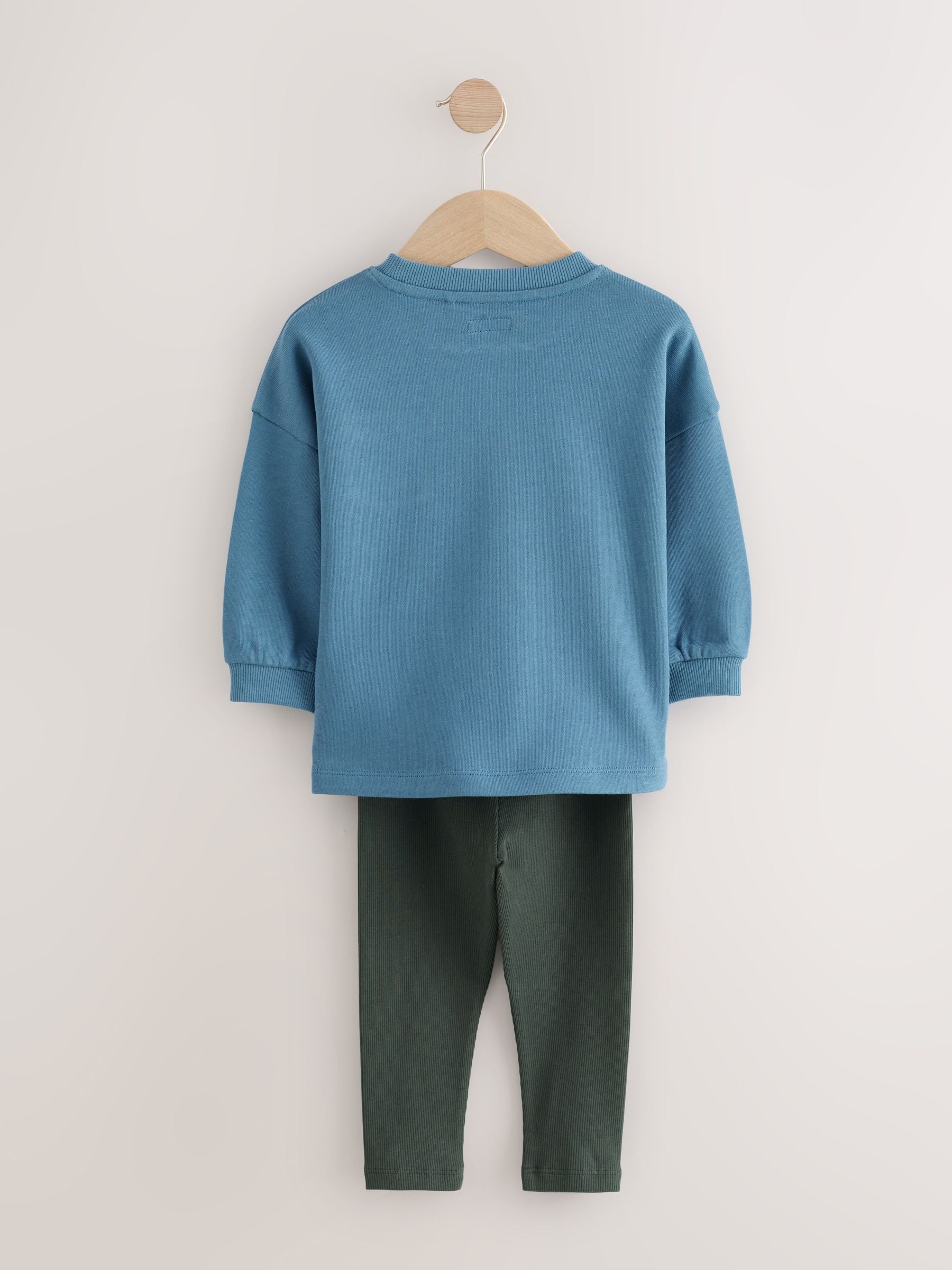 Blue Long Sleeve Top and Leggings Set (3mths-7yrs) image 5