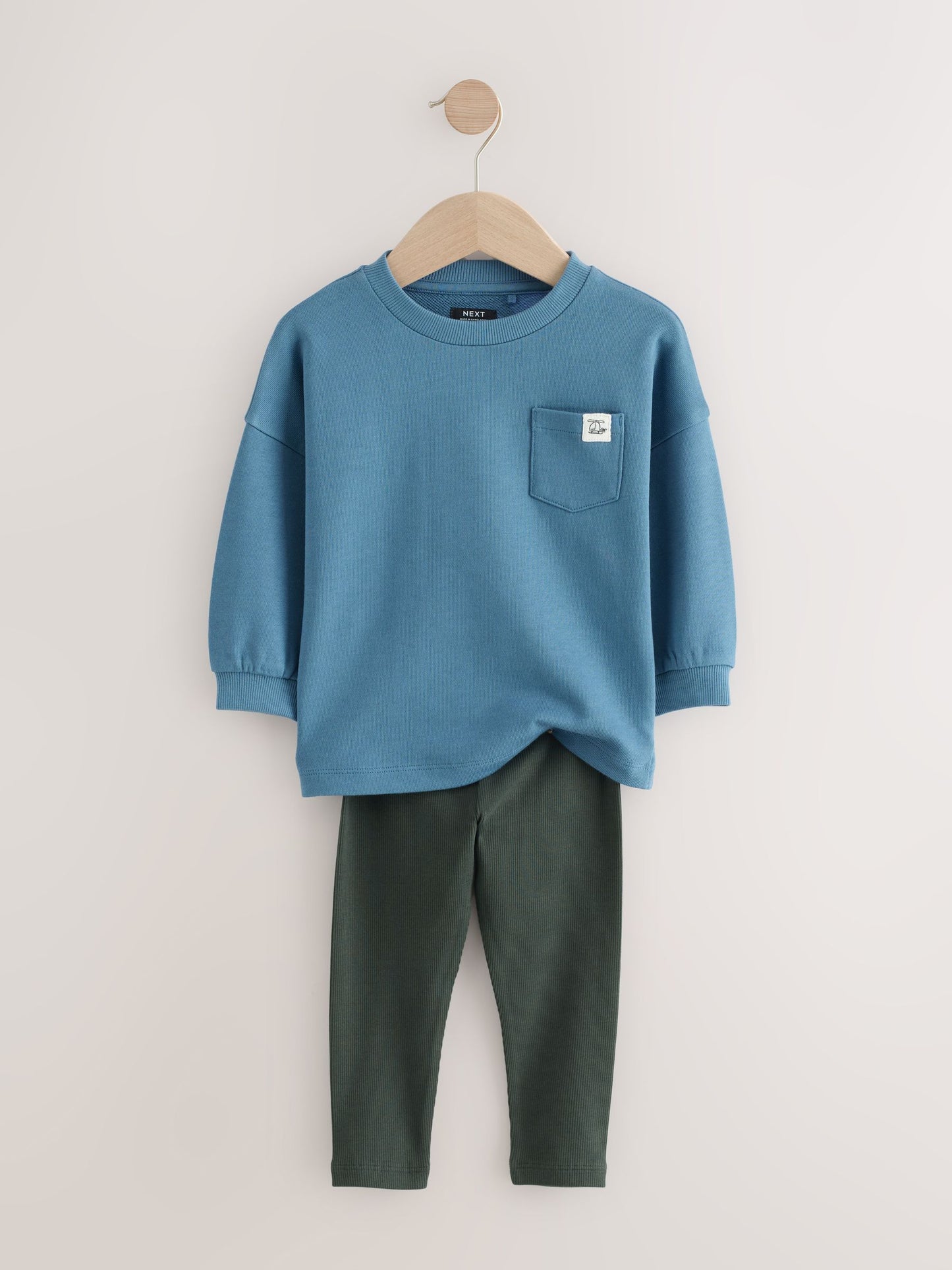 Blue Long Sleeve Top and Leggings Set (3mths-7yrs) image 6