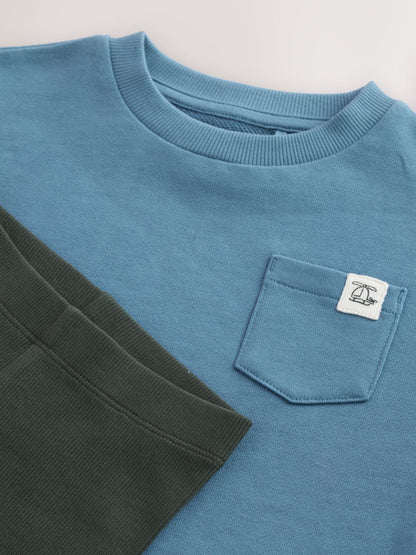 Blue Long Sleeve Top and Leggings Set (3mths-7yrs) image 8
