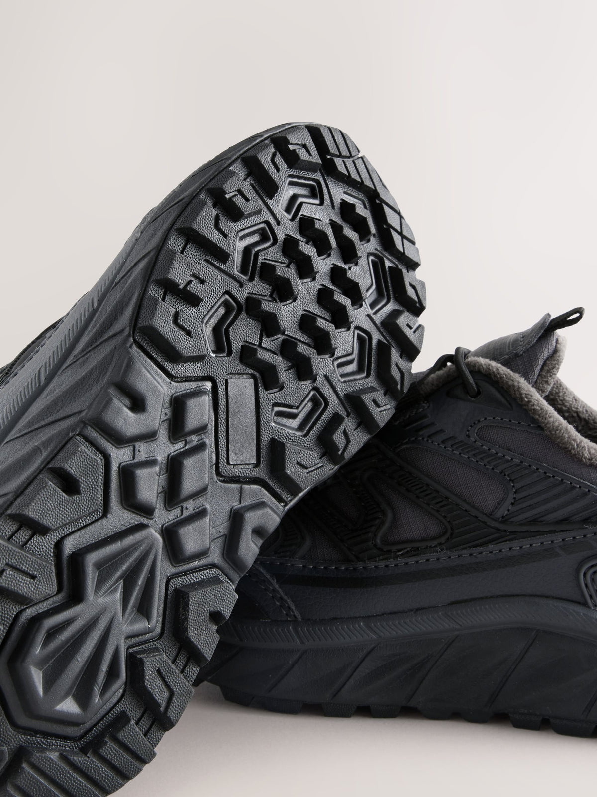 Grey Water Resistant Elastic Lace Trainers - image 8