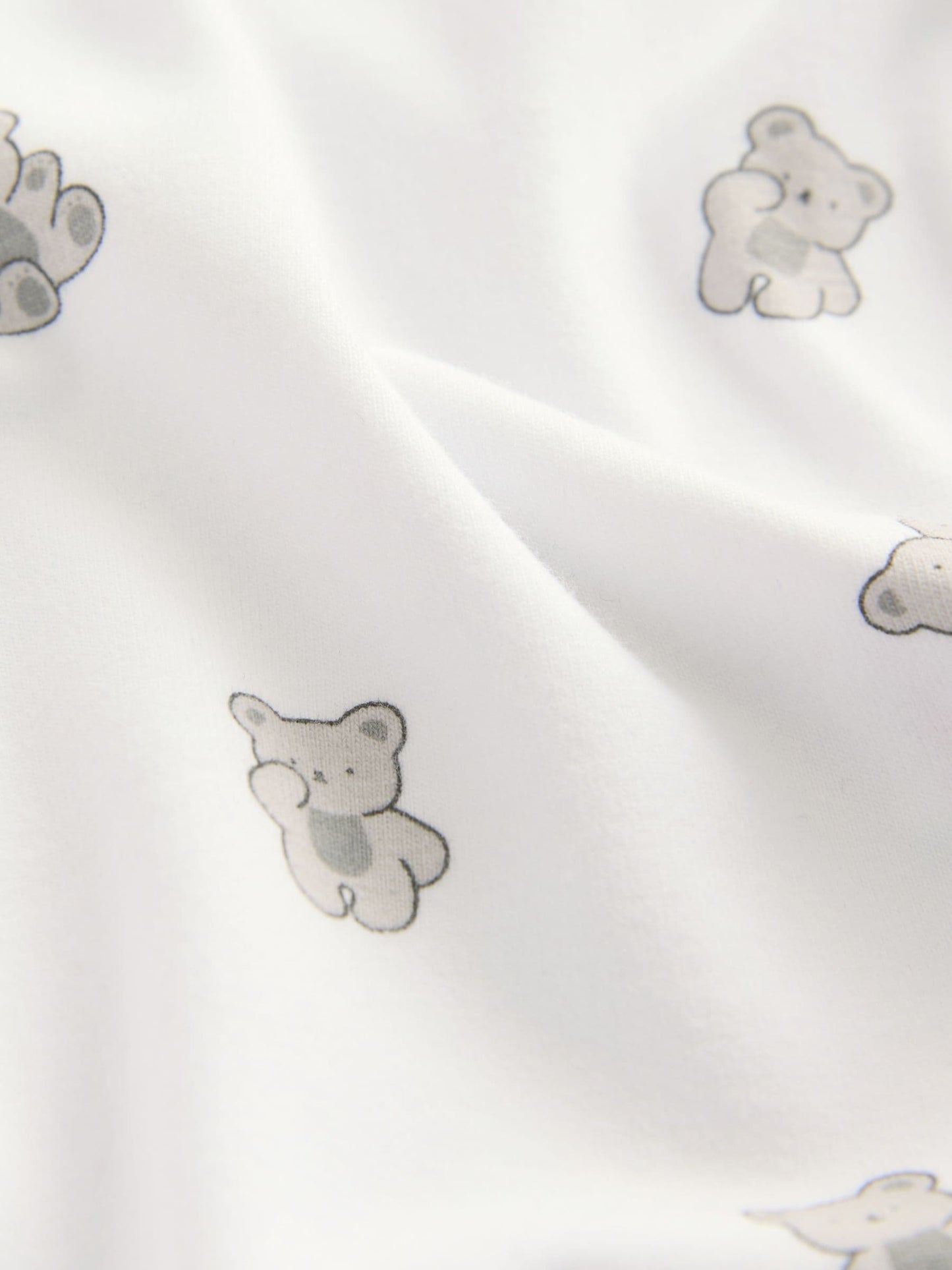 White Bear Velour Dungarees and Bodysuit Baby Set (0-12mths)