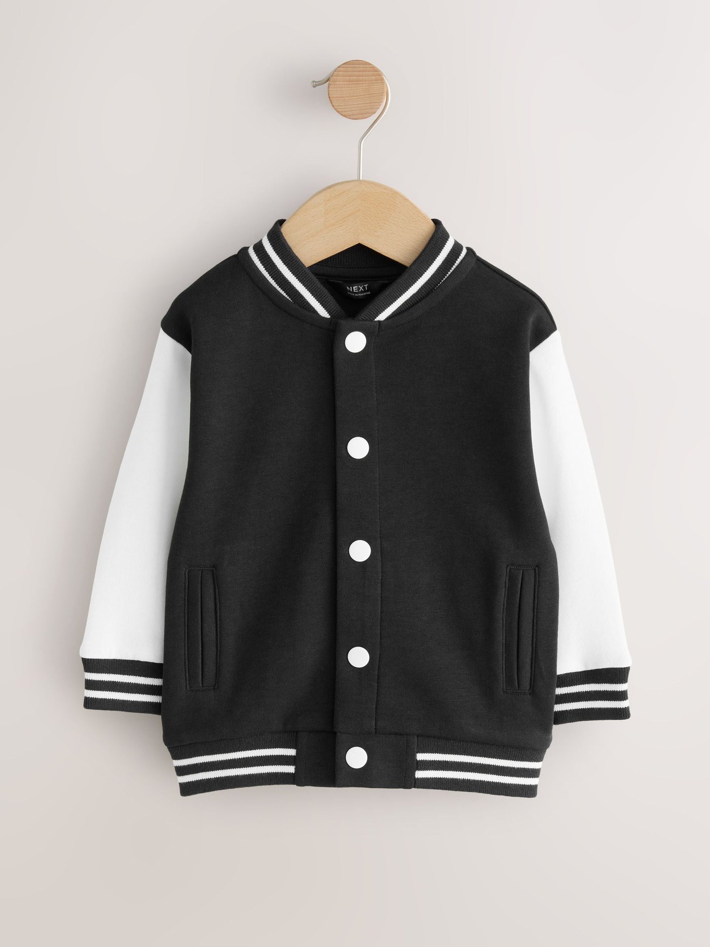 Black/Ecru Jersey Bomber Jacket (3mths-7yrs)