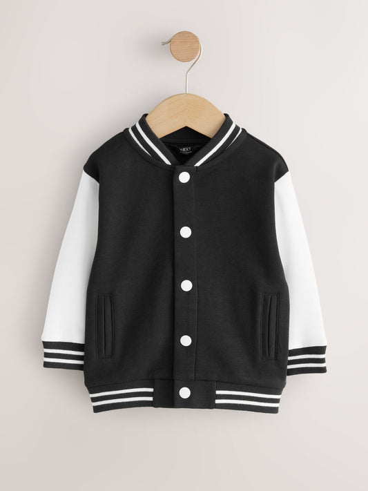 Black/Ecru Jersey Bomber Jacket (3mths-7yrs)