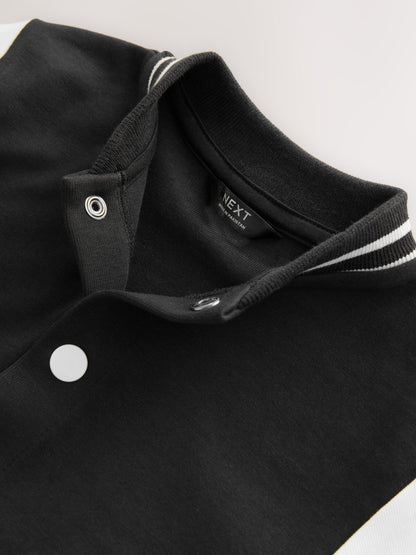 Black/Ecru Jersey Bomber Jacket (3mths-7yrs)