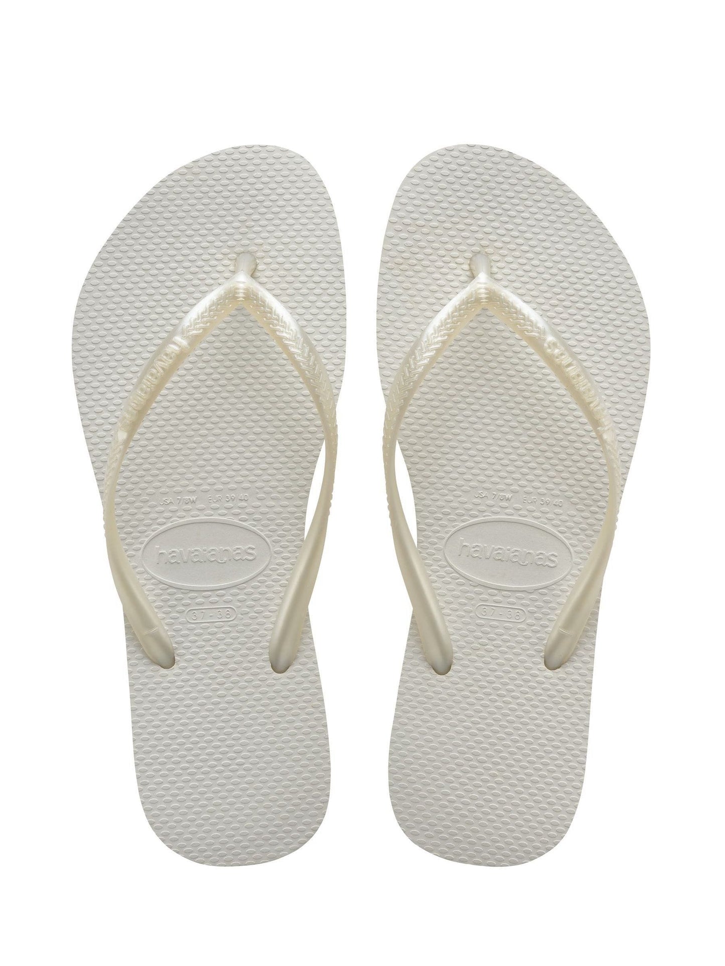 Havaianas White Kids Slim Flip Flops image 1