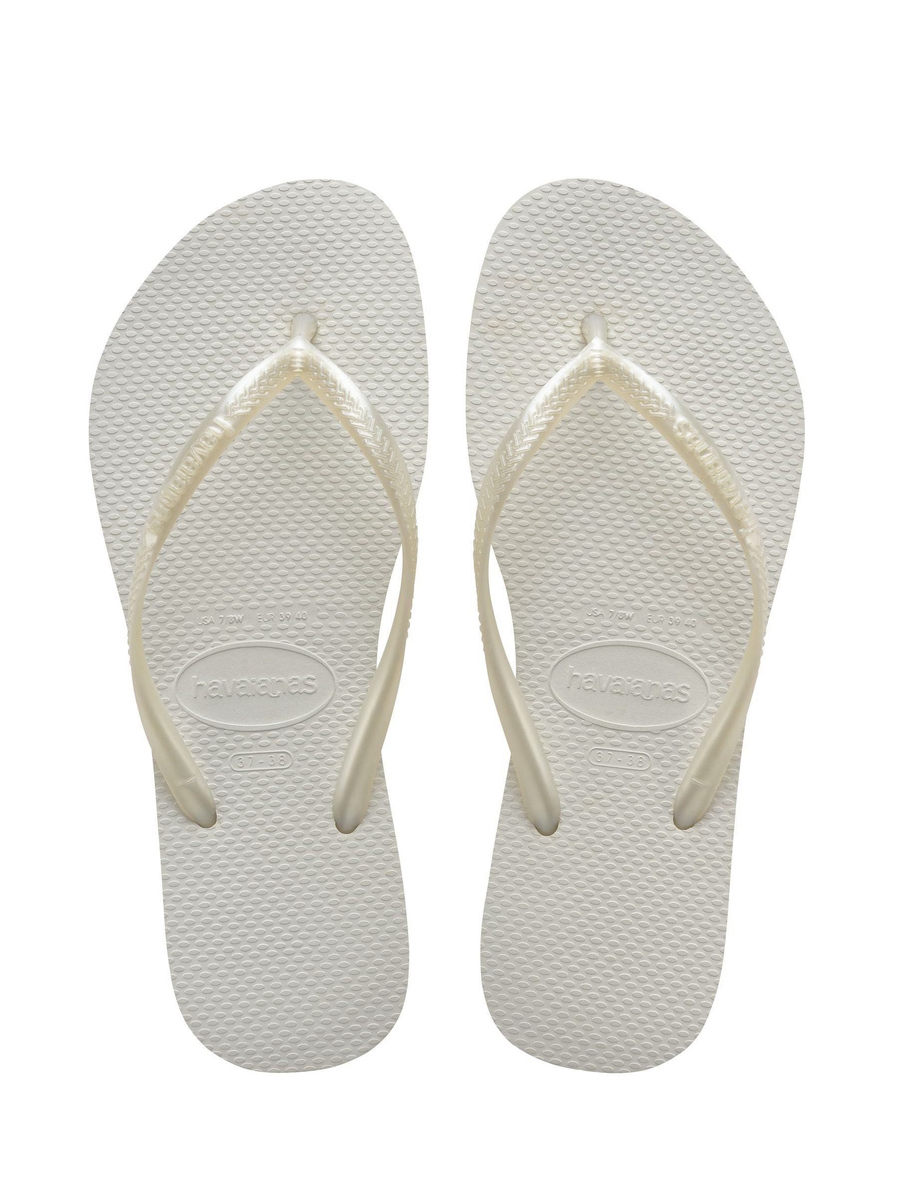 Havaianas White Kids Slim Flip Flops image 1