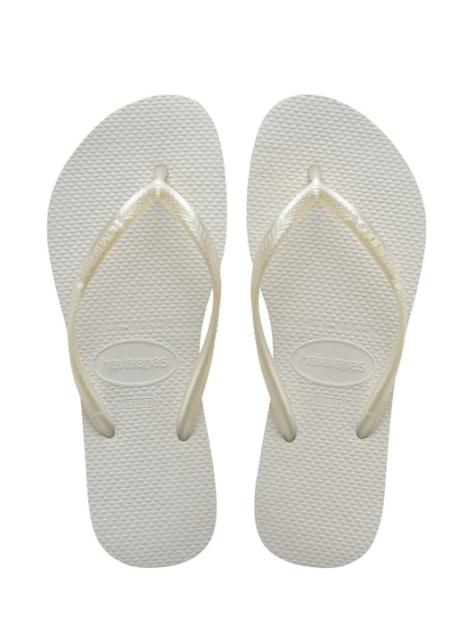 Havaianas White Kids Slim Flip Flops image 1