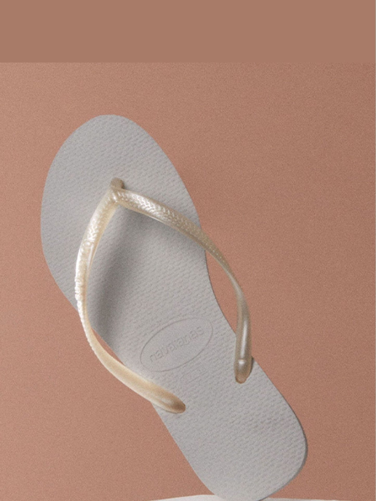 Havaianas White Kids Slim Flip Flops image 2