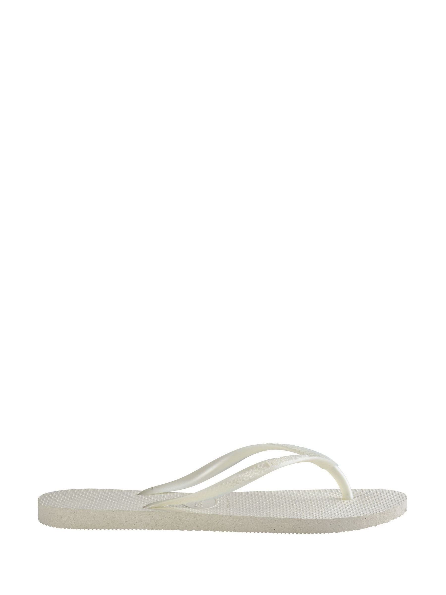 Havaianas White Kids Slim Flip Flops image 3