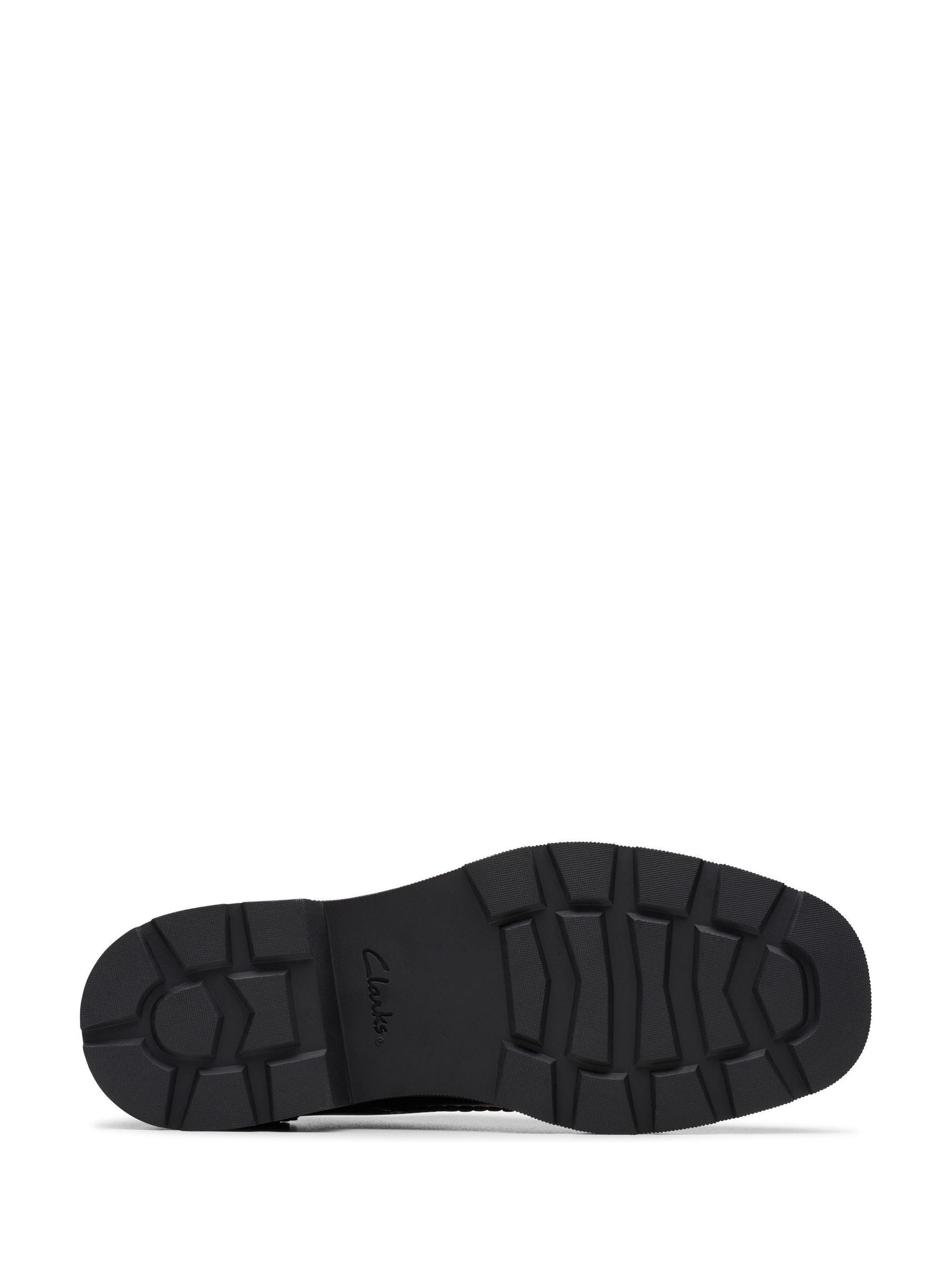 Clarks Black Patent Standard Fit (F) Older Girls Eris Pure Brogues image 6