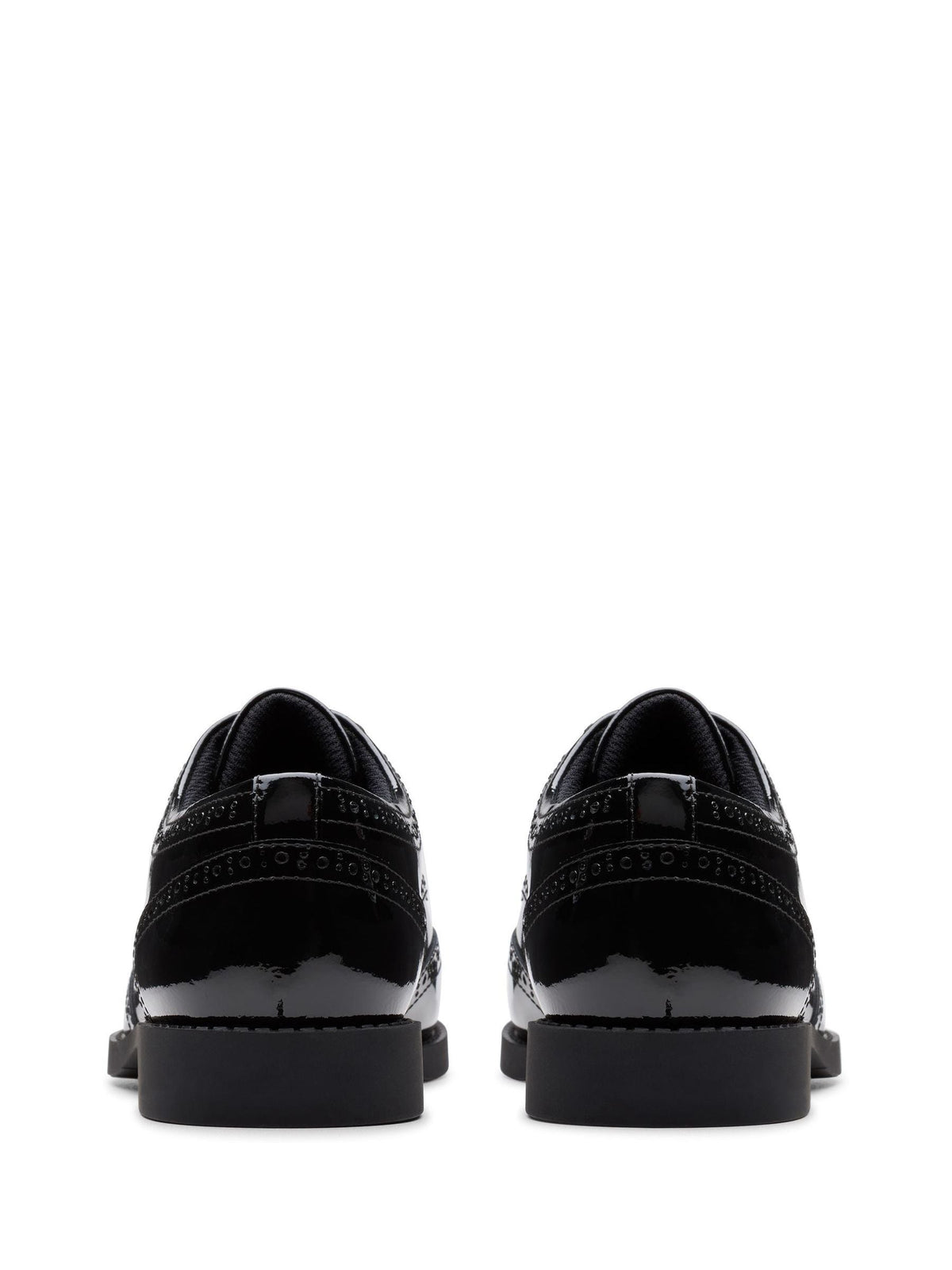 Dsiney Kidz - Clarks Black Patent Standard Fit (F) Older Girls Tapa Pure Leather Brogues image 5