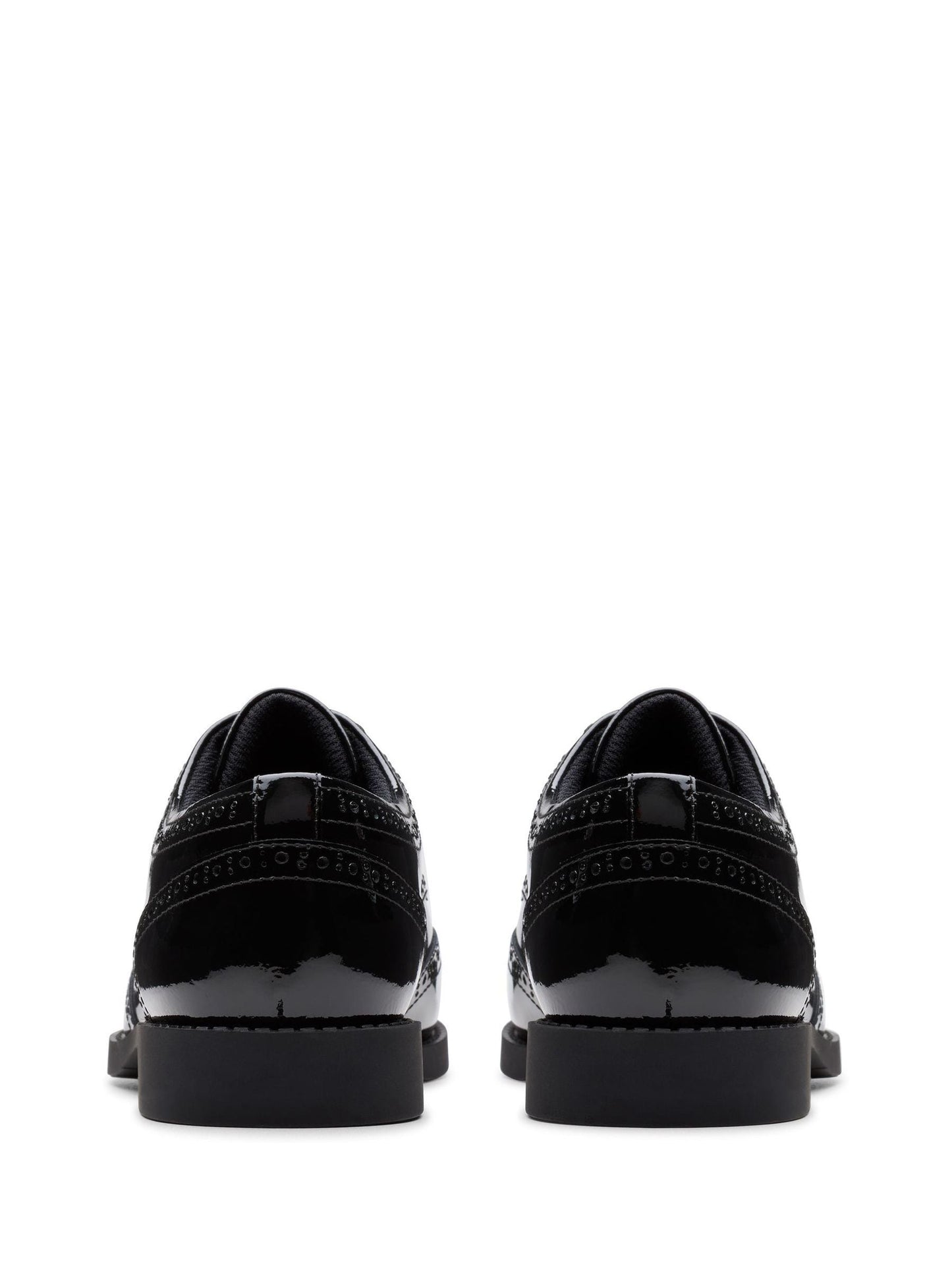 Dsiney Kidz - Clarks Black Patent Wide Fit (G) Older Girls Tapa Pure Leather Brogues image 5