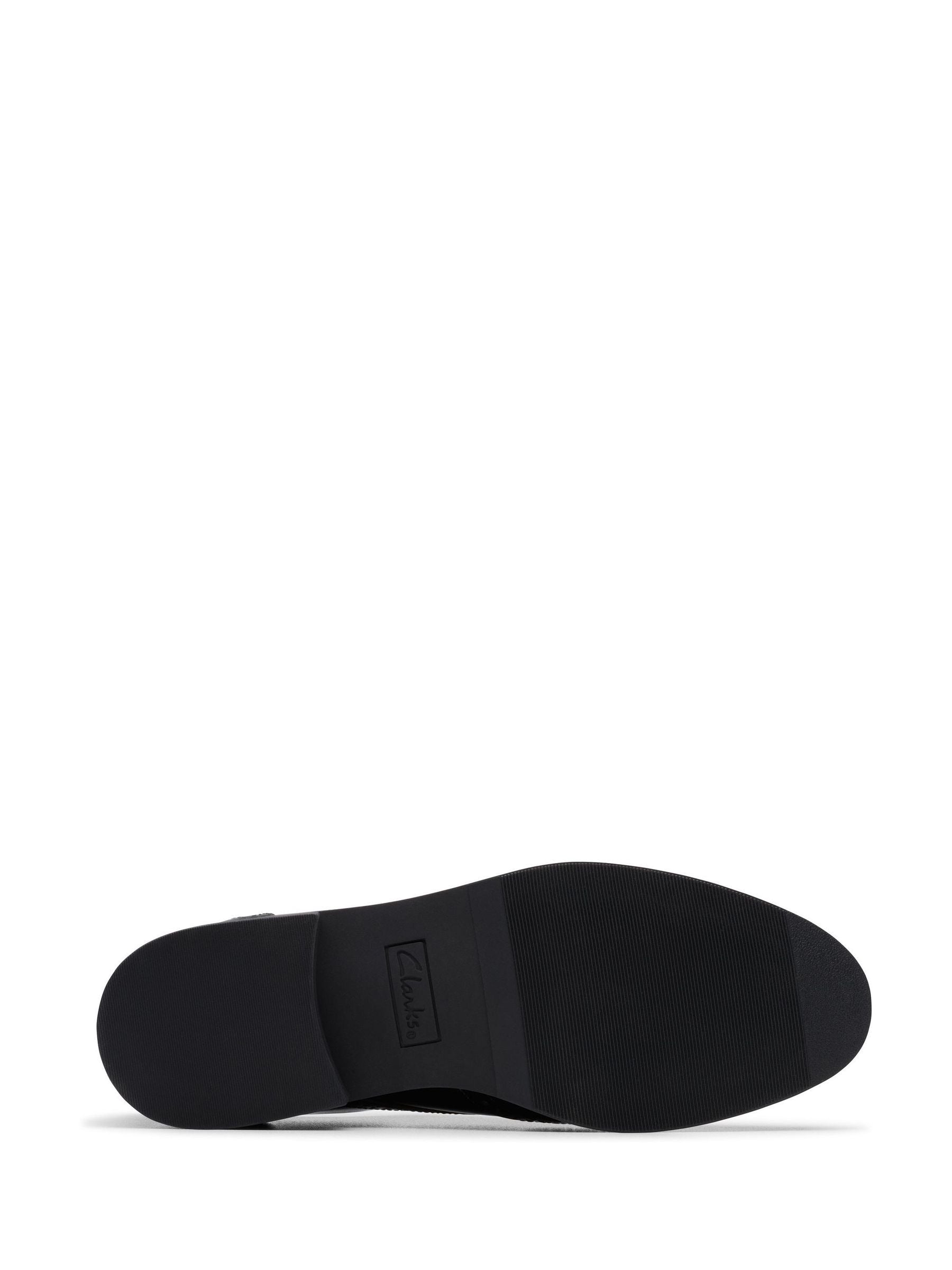 Dsiney Kidz - Clarks Black Patent Wide Fit (G) Older Girls Tapa Pure Leather Brogues image 6
