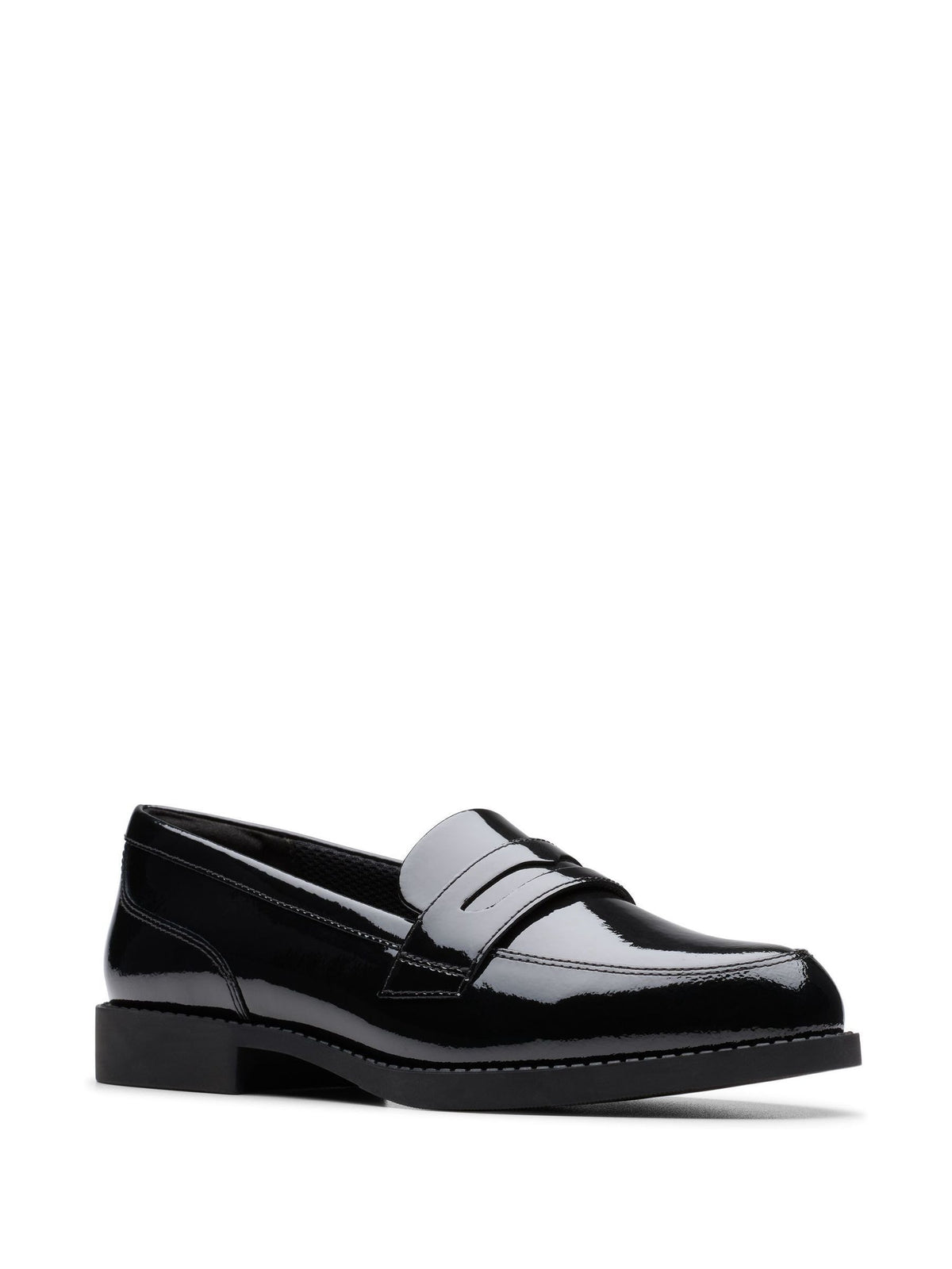 Dsiney Kidz - Clarks Black Patent Standard Fit (F) Older Girls Tappa Edge Loafers image 3