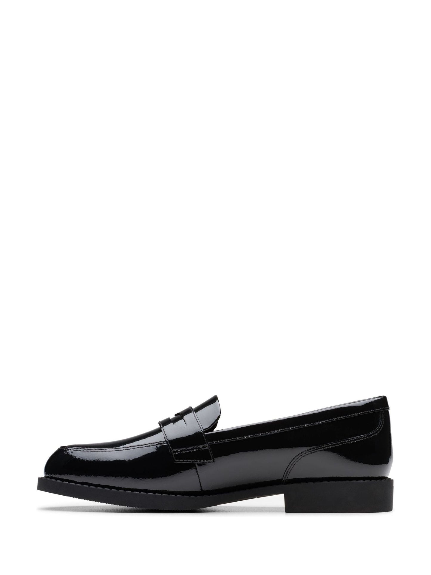 Dsiney Kidz - Clarks Black Patent Wide Fit (G) Older Girls Tappa Edge Loafers image 2