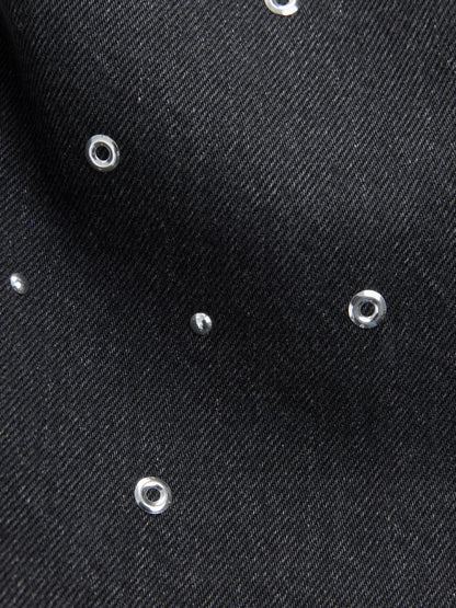 Dsiney Kidz - Charcoal Grey Stud Embellished Wide Leg Jeans (3-16yrs) image 4