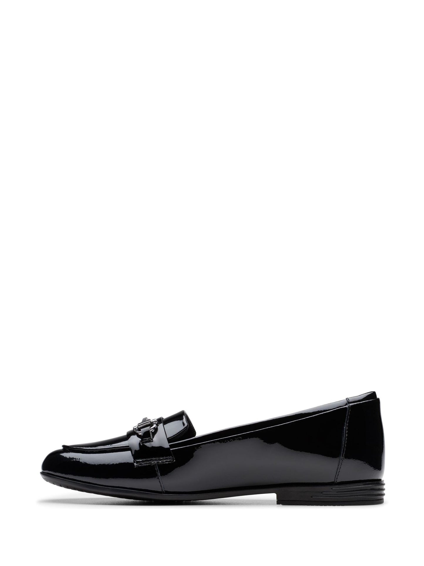 Dsiney Kidz - Clarks Black Patent Standard Fit (F) Finja Loafer Older Shoes image 2