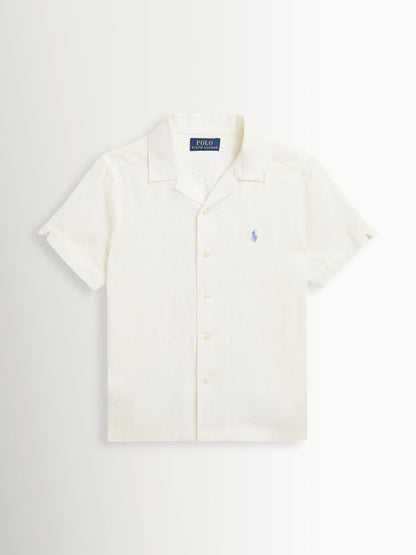 Dsiney Kidz - Polo Ralph Lauren Ivory Linen Camp Collar Shirt image 1