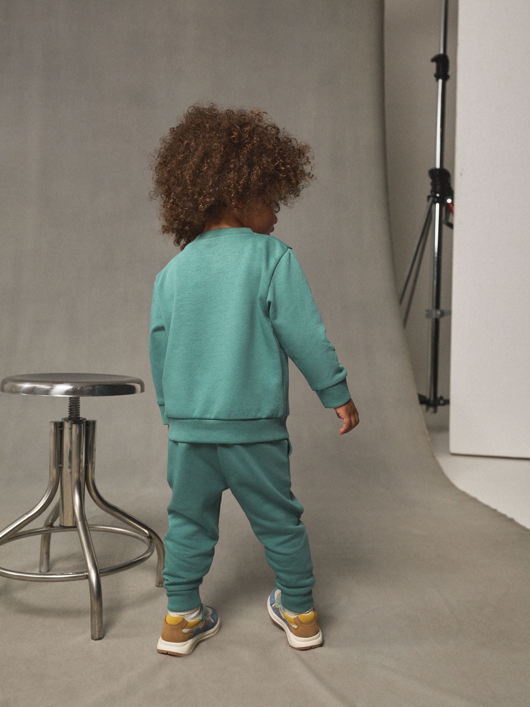 Green Logo Sweatshirt And Joggers Set (3mths-7yrs) image 3