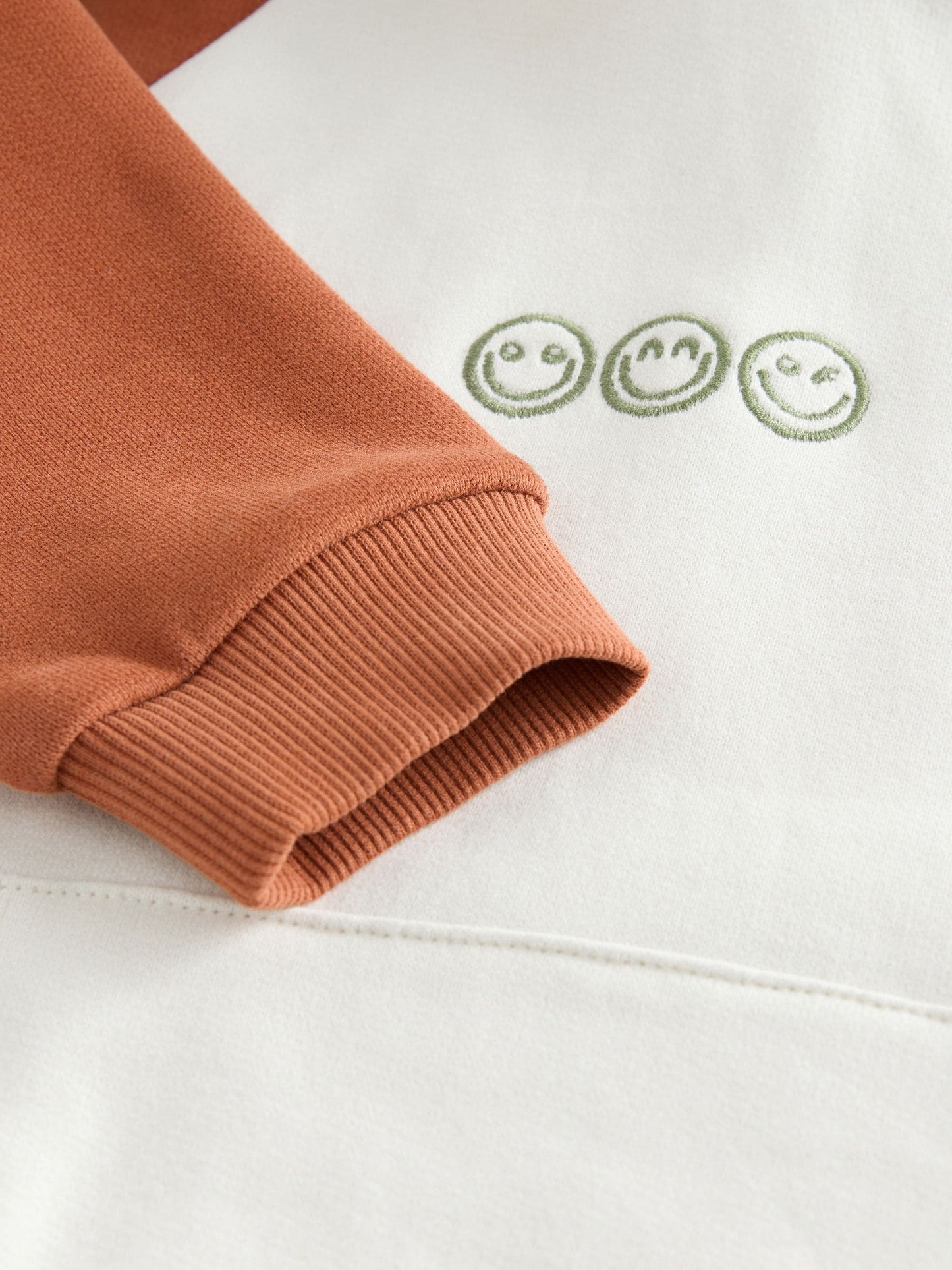 Ecru Off White and Charcoal Grey Colourblock Hoodie and Joggers Set (3mths-7yrs)