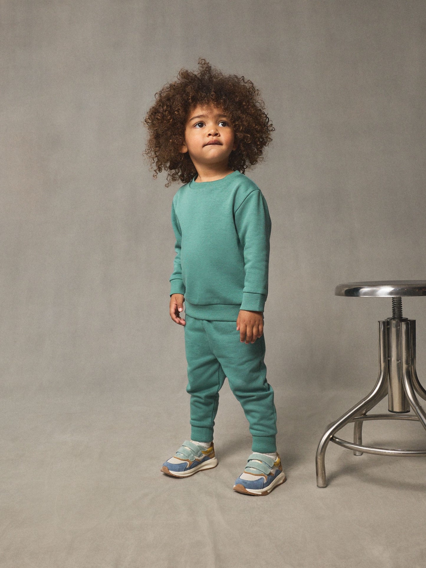 Green Plain Sweatshirt And Joggers Set (3mths-7yrs) image 1
