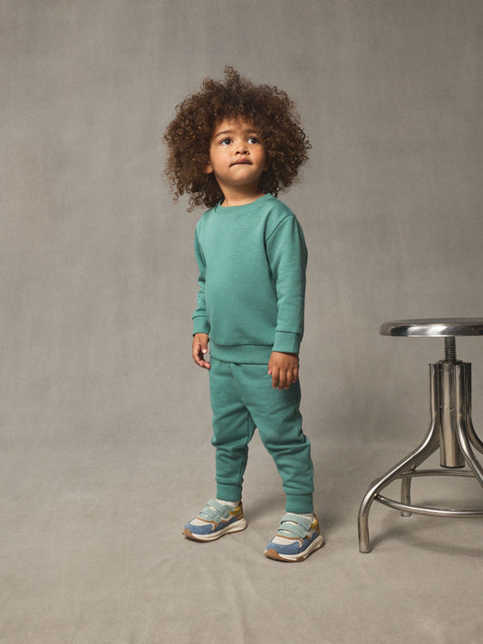 Green Plain Sweatshirt And Joggers Set (3mths-7yrs) image 1