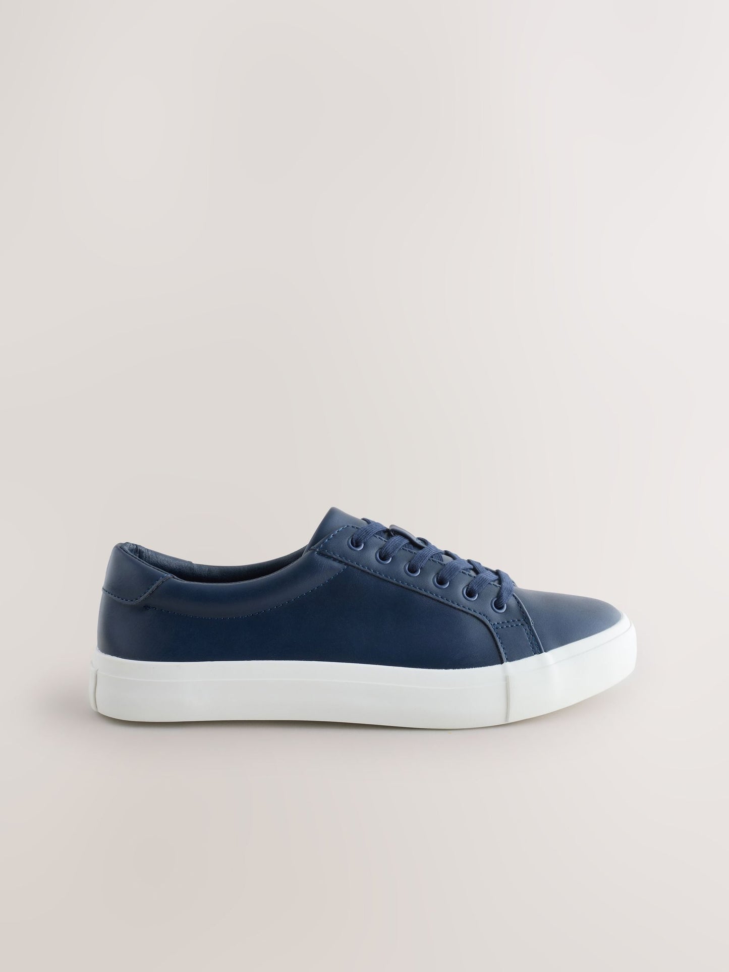 Navy Standard Fit (F) Lace-Up Smart Trainers image 2