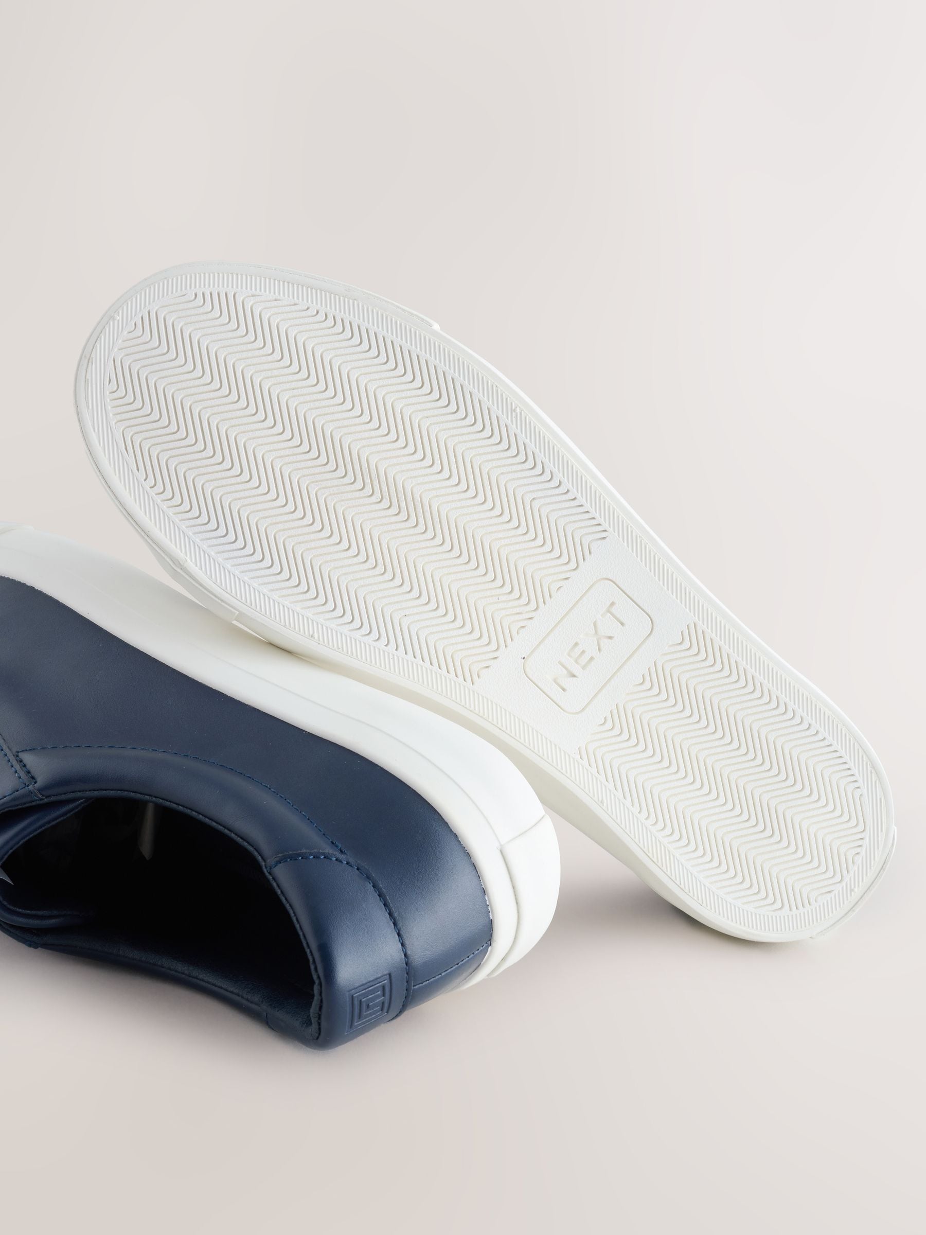 Navy Standard Fit (F) Lace-Up Smart Trainers image 4