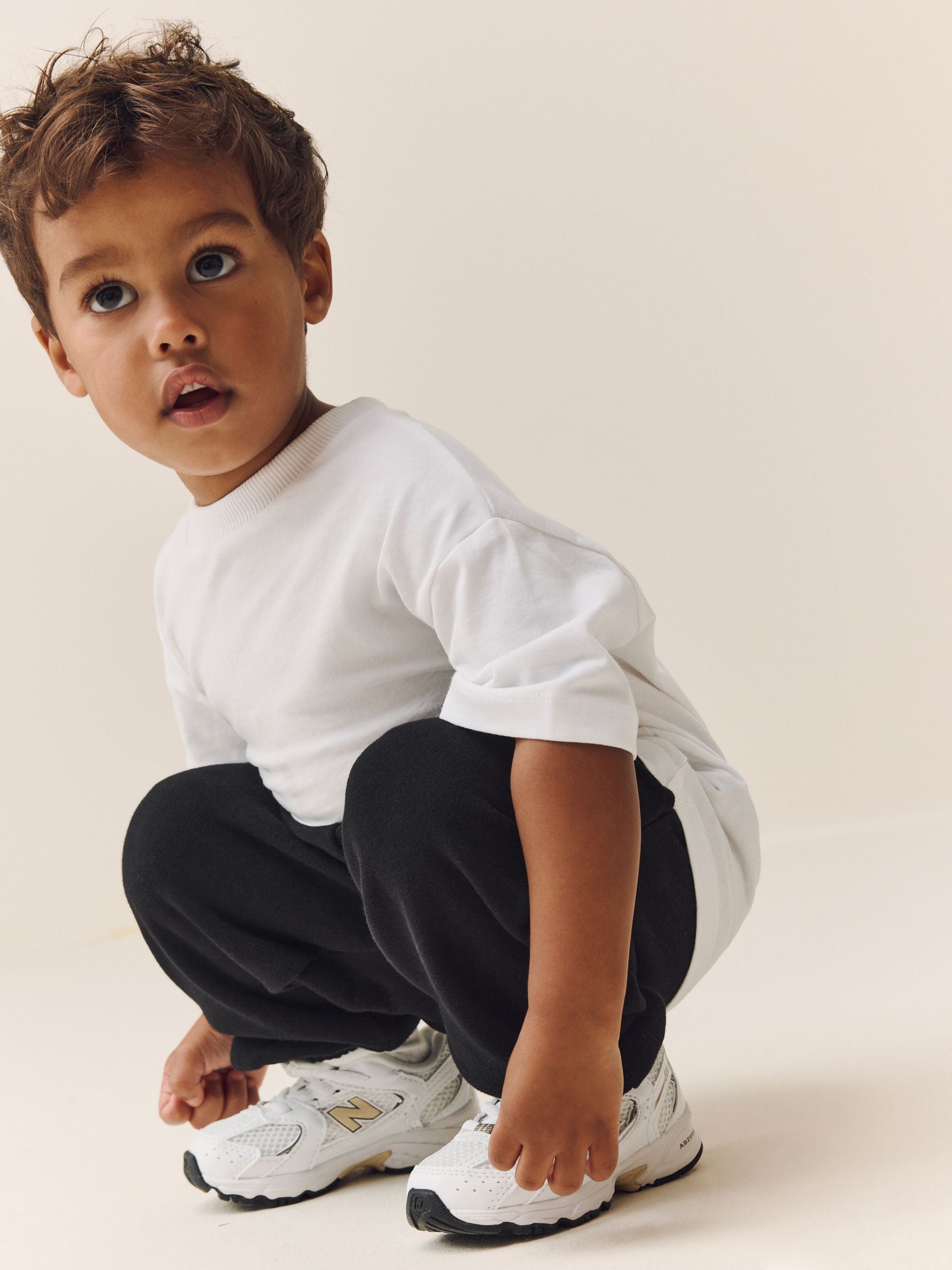 Black Regular Fit Soft Touch Jersey Joggers (3mths-7yrs) image 2