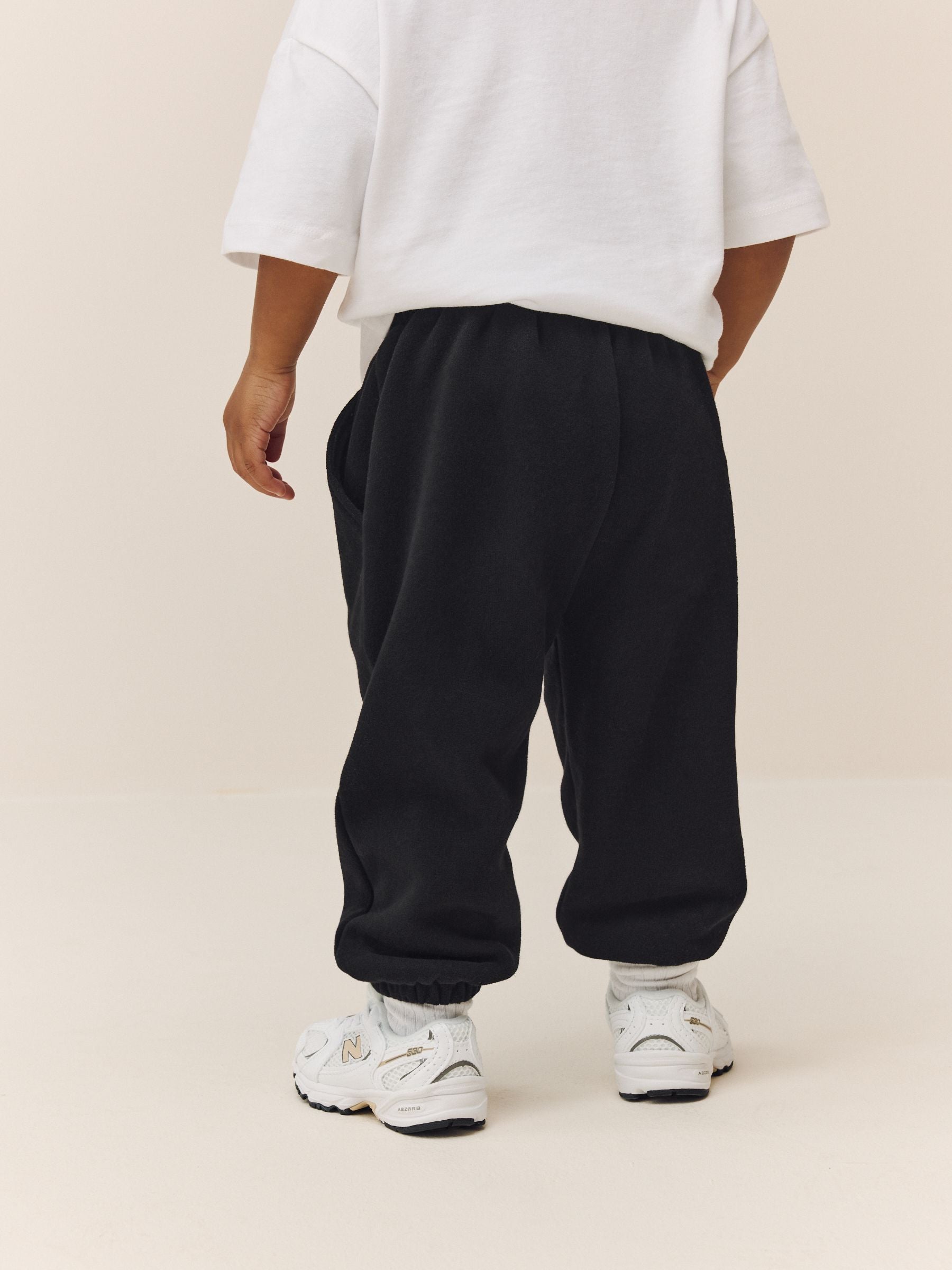 Black Regular Fit Soft Touch Jersey Joggers (3mths-7yrs) image 3
